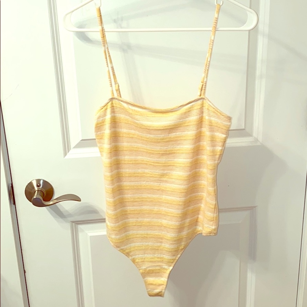 Privacy please yellow bodysuit